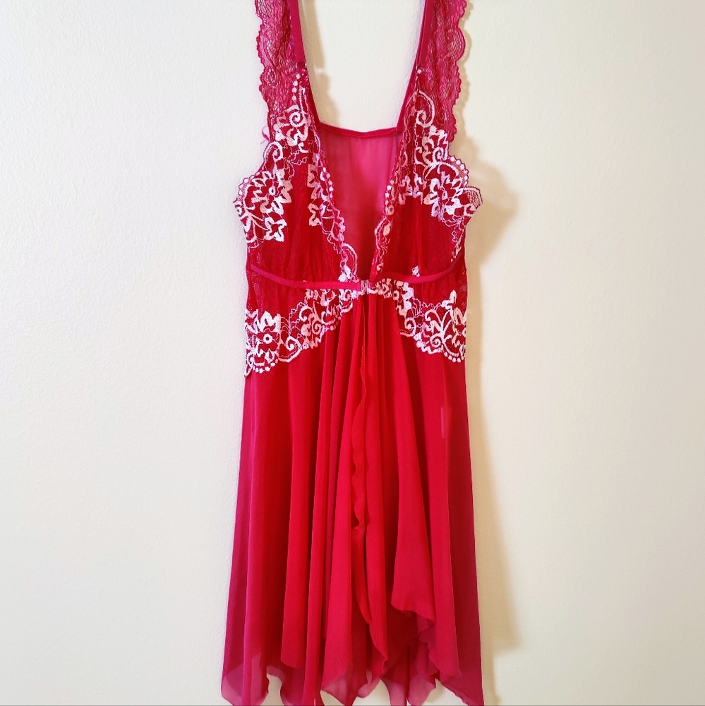 Front open sleepwear V neck babydoll